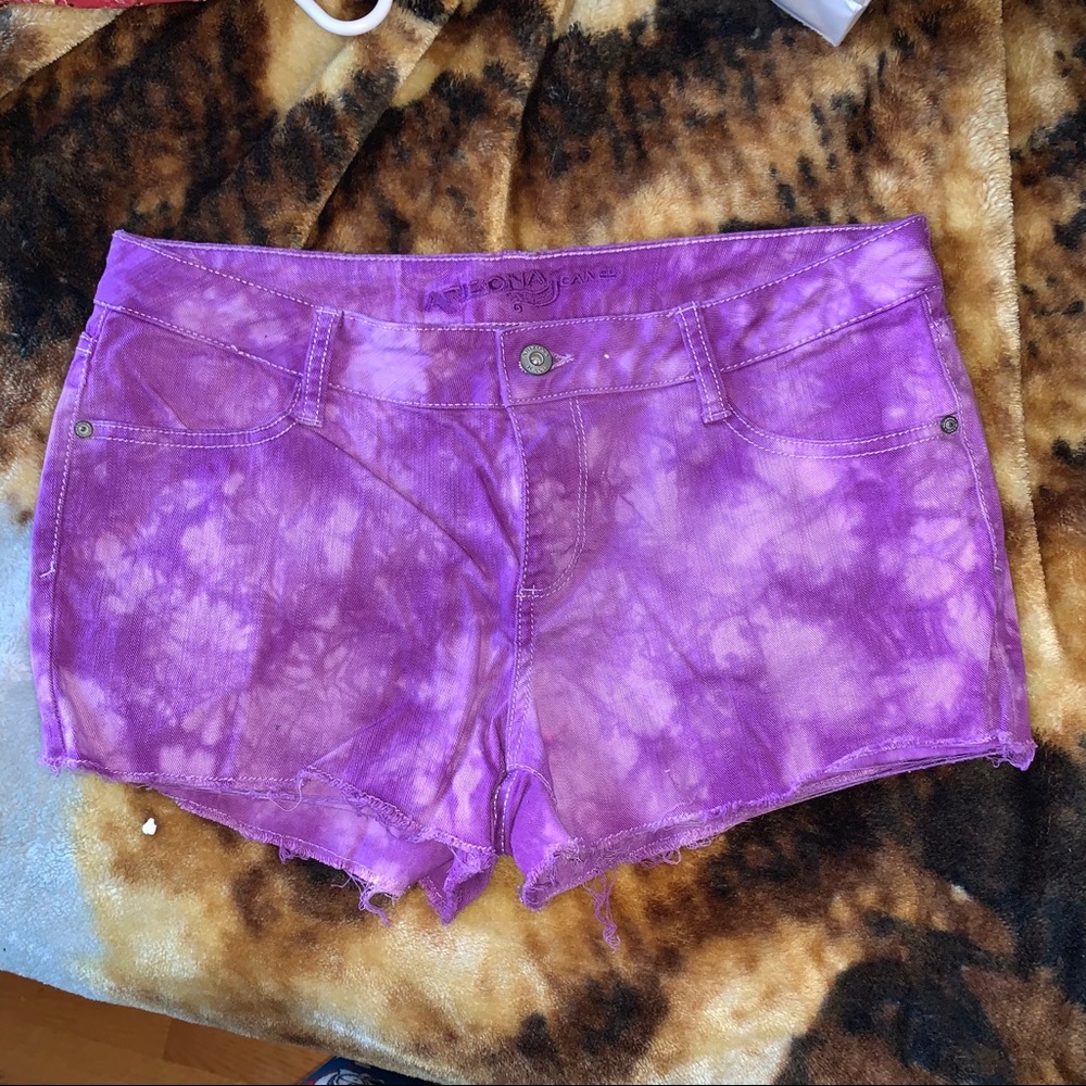 Purple Tie-Dye Shorts